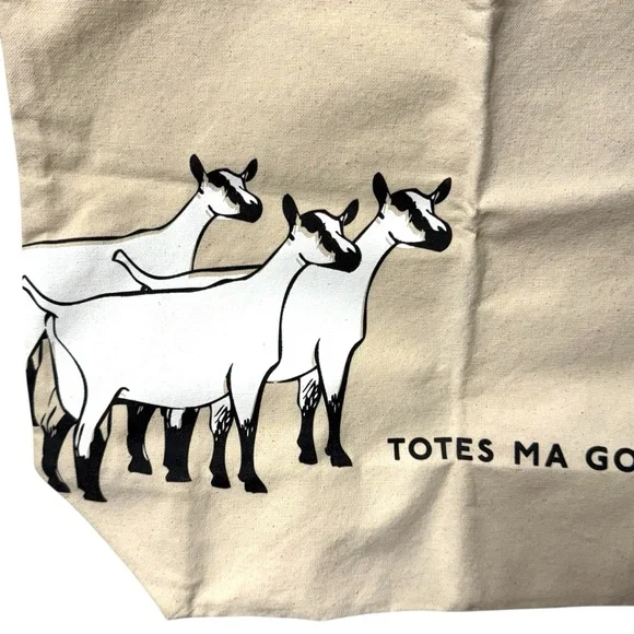 West Elm "Totes Ma Goats" Tote Bag NWT - Picture 4 of 5